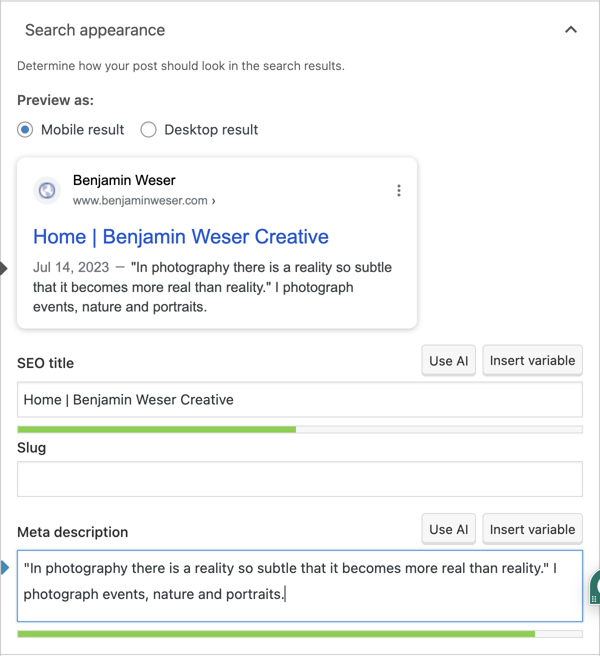 Benjamin Weser Creative Metadata